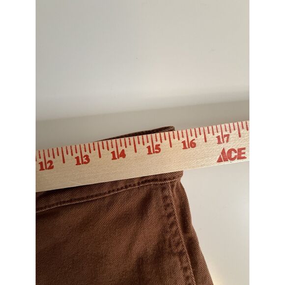 QUINCE Rust Organic Stretch Cotton Twill Wide Leg Cropped Pants size 30 - Picture 7 of 13